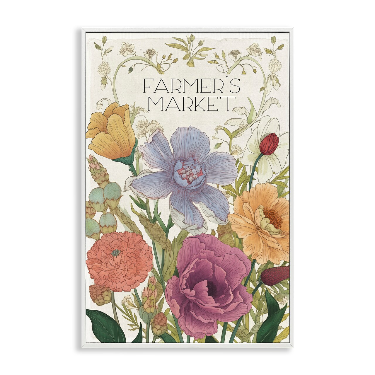 Stupell Industries Vintage Farmer's Market Garden Framed Giclee, design by Sasha